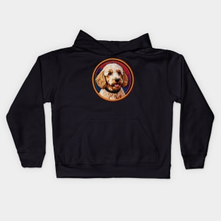 Golden Doodle Embroidered Patch Kids Hoodie